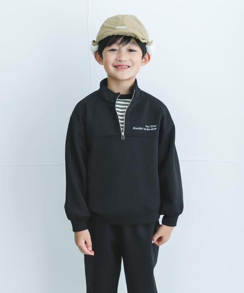URBAN RESEARCH DOORS（アーバンリサーチドアーズ）の「『セットアップ対応』ハーフジップダンボールプルオーバー(KIDS)（Tシャツ/カットソー・キッズ・ベージュ/ブラック/グレー・135/120/105）」の11枚目の写真