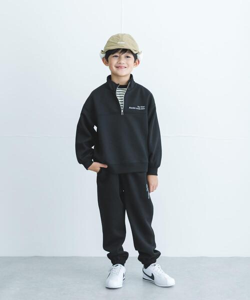 URBAN RESEARCH DOORS（アーバンリサーチドアーズ）の「『セットアップ対応』ハーフジップダンボールプルオーバー(KIDS)（Tシャツ/カットソー・キッズ・ベージュ/ブラック/グレー・135/120/105）」の13枚目の写真