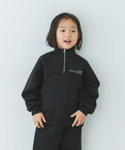 URBAN RESEARCH DOORS（アーバンリサーチドアーズ）の「『セットアップ対応』ハーフジップダンボールプルオーバー(KIDS)（Tシャツ/カットソー・キッズ・ベージュ/ブラック/グレー・135/120/105）」の16枚目の写真