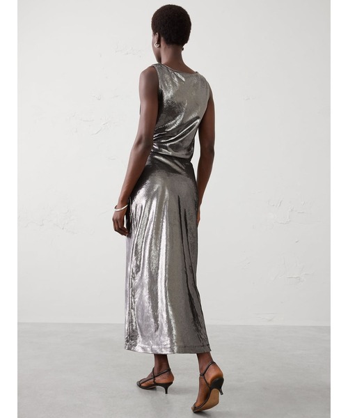 BANANA REPUBLIC FACTORY STORE(バナナリパブリック ファクトリーストア)の「BANANA REPUBLIC FACTORY STORE ベルベット シマー ミディスカート(スカート・レディース・シルバー・8/6/4/2/0)」の3枚目の写真
