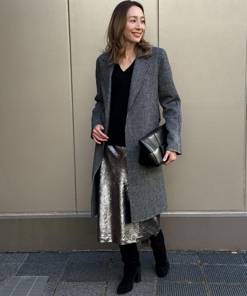 BANANA REPUBLIC FACTORY STORE(バナナリパブリック ファクトリーストア)の「BANANA REPUBLIC FACTORY STORE ベルベット シマー ミディスカート(スカート・レディース・シルバー・8/6/4/2/0)」の6枚目の写真