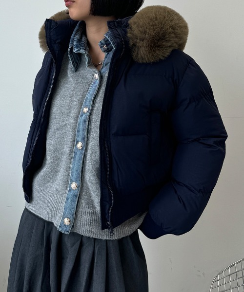 セール】ファー付き ダウン ジャケット レディース フード付き 防寒