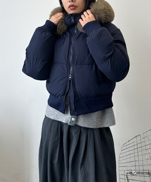 セール】ファー付き ダウン ジャケット レディース フード付き 防寒