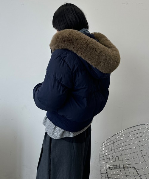 の*ん様   ダウンジャケット　ファー付き セール】ファー付きダウンジャケット（Tシャツ/カットソー）｜SEN