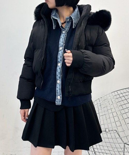 セール】ファー付き ダウン ジャケット レディース フード付き 防寒