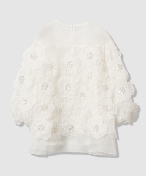 LOULOU WILLOUGHBY】オーガンフラワーブラウス（シャツ/ブラウス