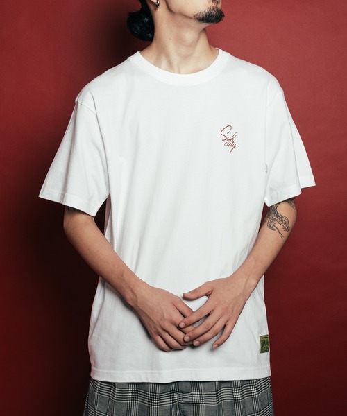 Subciety（サブサエティ）の「Spider lily tee（Tシャツ/カットソー・メンズ・ブラック/インディゴブルー/ホワイト・SMALL/MEDIUM/LARGE/X-LARGE/XX-LARGE）」の8枚目の写真