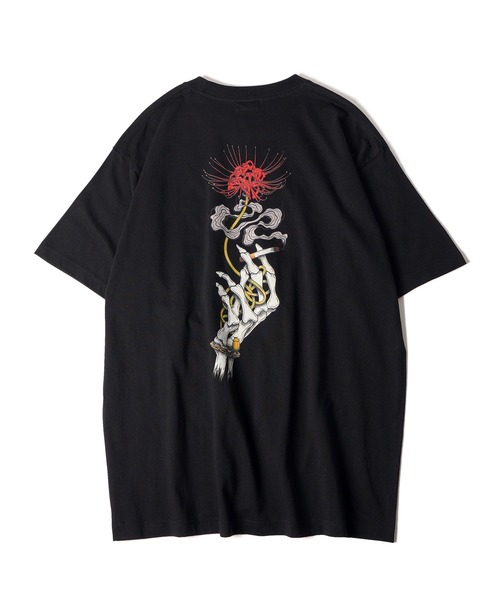 Subciety（サブサエティ）の「Spider lily tee（Tシャツ/カットソー・メンズ・ブラック/インディゴブルー/ホワイト・SMALL/MEDIUM/LARGE/X-LARGE/XX-LARGE）」の6枚目の写真