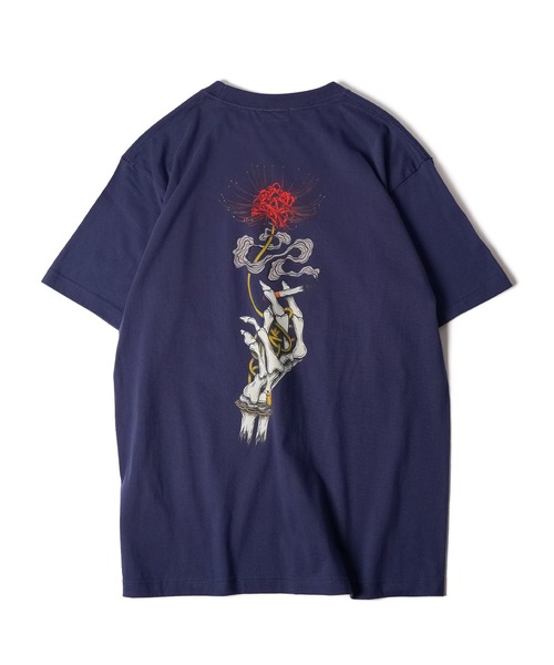 Subciety（サブサエティ）の「Spider lily tee（Tシャツ/カットソー・メンズ・ブラック/インディゴブルー/ホワイト・SMALL/MEDIUM/LARGE/X-LARGE/XX-LARGE）」の7枚目の写真