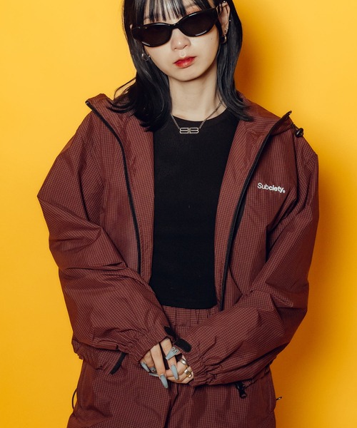 セール】【WOMEN】Graph check hoodie（マウンテンパーカー