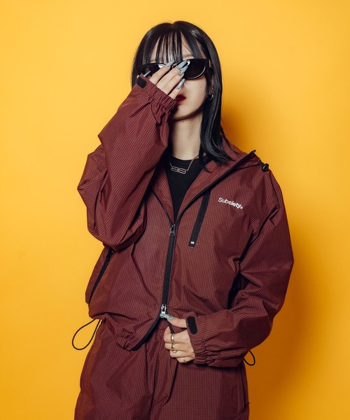 Subciety(サブサエティ)の「【WOMEN】Graph check hoodie(マウンテンパーカー・レディース・バーガンディー/ホワイト/ブラック・FREE)」の21枚目の写真