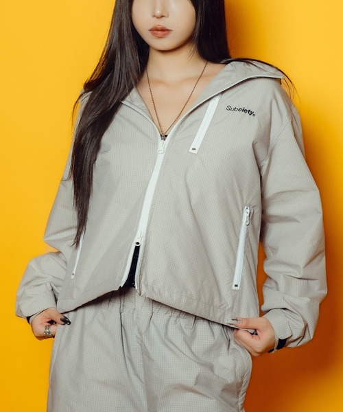 Subciety(サブサエティ)の「【WOMEN】Graph check hoodie(マウンテンパーカー・レディース・バーガンディー/ホワイト/ブラック・FREE)」の9枚目の写真