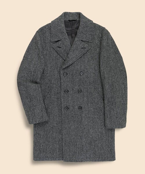 BROOKS BROTHERS（ブルックスブラザーズ）の「ハリスツイード　アルスターコート（ステンカラーコート・メンズ・グレー・36REG/38REG/40REG）」の3枚目の写真