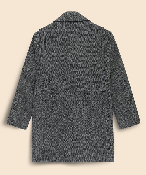 BROOKS BROTHERS（ブルックスブラザーズ）の「ハリスツイード　アルスターコート（ステンカラーコート・メンズ・グレー・36REG/38REG/40REG）」の4枚目の写真