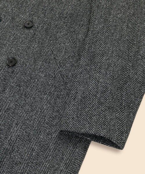 BROOKS BROTHERS（ブルックスブラザーズ）の「ハリスツイード　アルスターコート（ステンカラーコート・メンズ・グレー・36REG/38REG/40REG）」の5枚目の写真