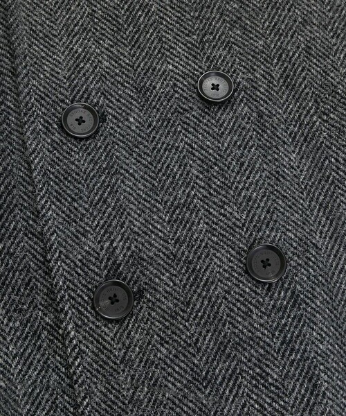 BROOKS BROTHERS（ブルックスブラザーズ）の「ハリスツイード　アルスターコート（ステンカラーコート・メンズ・グレー・36REG/38REG/40REG）」の6枚目の写真