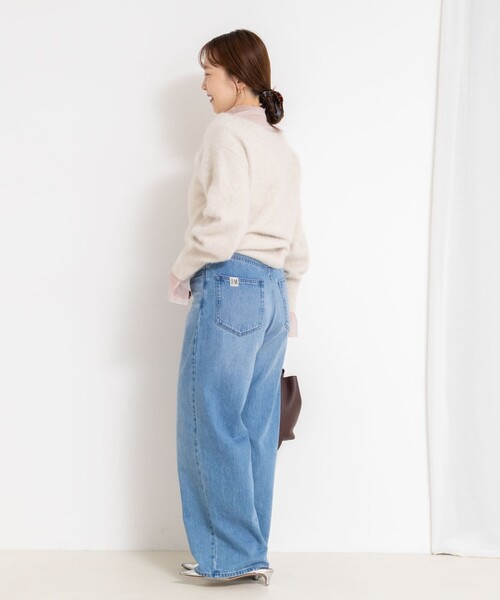 NOLLEY’S Sophi（ノーリーズソフィ）の「ウォッシャブルシアーオーガンジータートルネック（Tシャツ/カットソー・レディース・キナリ/ベビーピンク/ブラック・38）」の9枚目の写真