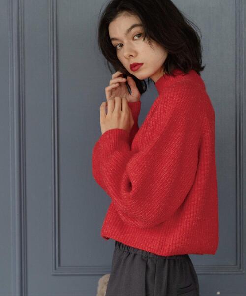 MIXミドルゲージショートあぜニット【洗濯機OK】（ニット/セーター