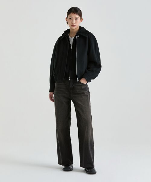 MUSINSA STANDARD WOMAN（ムシンサスタンダードウーマン）の「ウィメンズウールブレンドブルゾンジャケット[ブラック]（ブルゾン・レディース・その他・SMALL/MEDIUM/LARGE）」の12枚目の写真