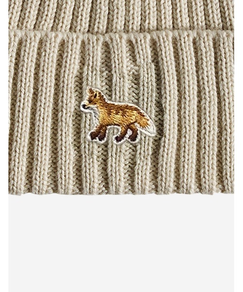 Maison Kitsune（メゾンキツネ）の「BABY FOX BEANIE（ニットキャップ/ビーニー・レディース・ブラック/アイボリー・U）」の7枚目の写真