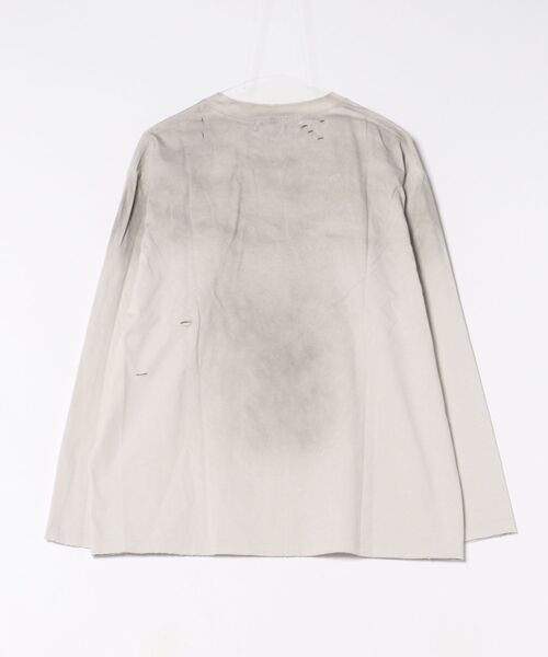 Never mind the XU（ネバーマインドザエックスユー）の「【Never mind the XU】damage washed long sleeve / 【ネバーマインド ザ エックスユー】ダメージウォッシュ長袖Tシャツ  <着用動画あり>（Tシャツ/カットソー・メンズ・ホワイト/ピンク/ブラック・L/XL）」の4枚目の写真