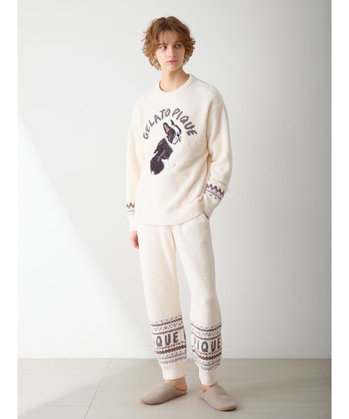 セール】【HOMME】 パウダーノルディックロングパンツ（ルームウェア