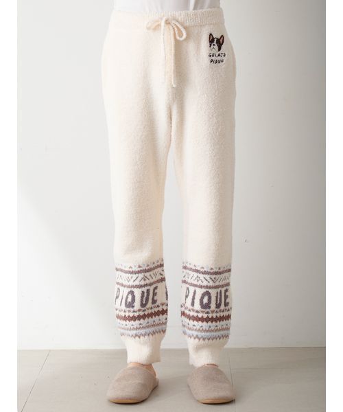 ジェラートピケ　ルームウェアセット ホワイト　ノルディック柄 gelato pique（ジェラートピケ）の「【販路限定商品】【HOLIDAY