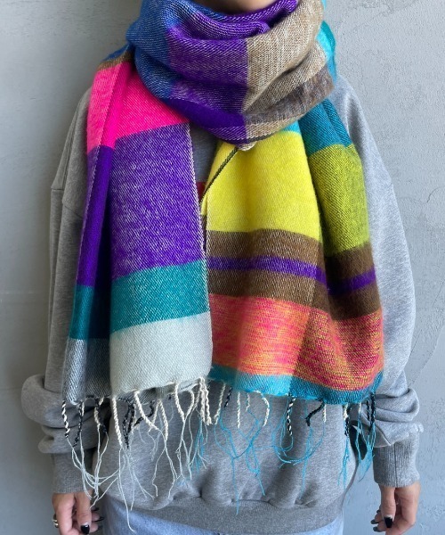 hint hint（ヒントヒント）の「[hint hint/ヒントヒント] アクリルコットン大判ストール(マルチ)（ストール/ショール・レディース・マルチ・ONE SIZE）」の5枚目の写真
