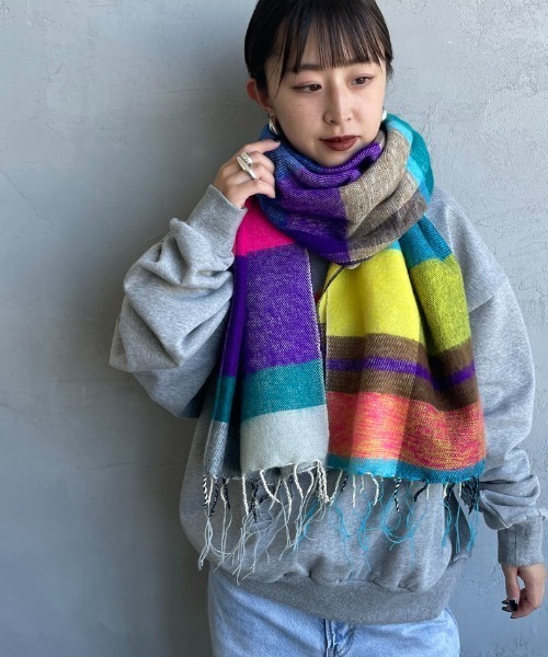 hint hint（ヒントヒント）の「[hint hint/ヒントヒント] アクリルコットン大判ストール(マルチ)（ストール/ショール・レディース・マルチ・ONE SIZE）」の3枚目の写真