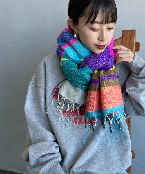 hint hint（ヒントヒント）の「[hint hint/ヒントヒント] アクリルコットン大判ストール(マルチ)（ストール/ショール・レディース・マルチ・ONE SIZE）」の7枚目の写真