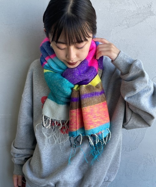 hint hint（ヒントヒント）の「[hint hint/ヒントヒント] アクリルコットン大判ストール(マルチ)（ストール/ショール・レディース・マルチ・ONE SIZE）」の6枚目の写真