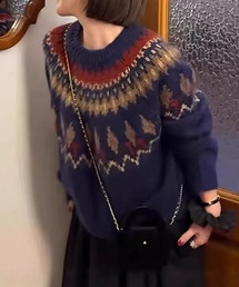 SpRay | 求心柄ニットトップス(ニット/セーター)