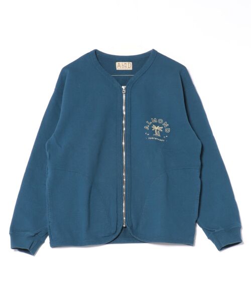 ALMOND(アーモンド)の「PARADISE Japan Quality SWEAT CARDIGAN/ALMOND アーモンド スウェットカーディガン ジップアップ(カーディガン/ボレロ・メンズ・ネイビー/ヘザーグレー・MEDIUM/LARGE/X-LARGE)」の2枚目の写真