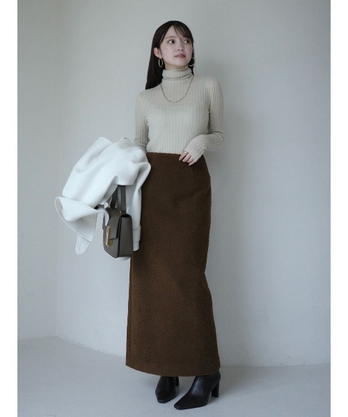 みい サイズ2 anuans ボアタイトスカート ボアタイトスカート