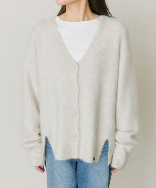 PUAL CE CIN（ピュアルセシン）の「FOXウールニットVネックカーディガン（カーディガン/ボレロ・レディース・グレー/オートミール/モカ・FREE）」の21枚目の写真