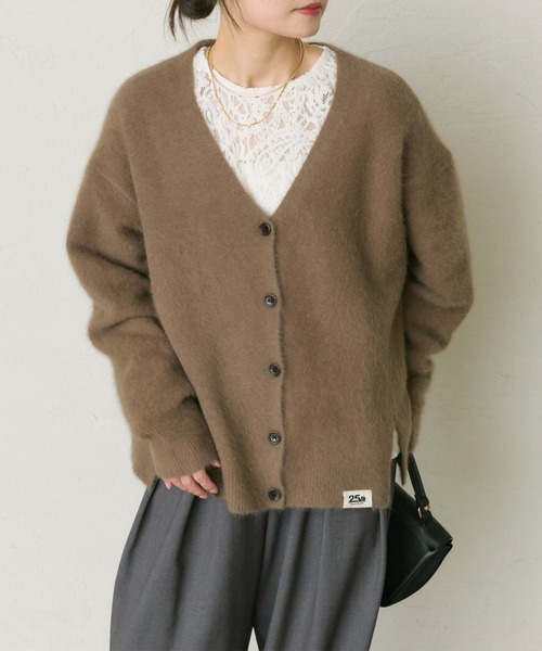 PUAL CE CIN（ピュアルセシン）の「FOXウールニットVネックカーディガン（カーディガン/ボレロ・レディース・グレー/オートミール/モカ・FREE）」の7枚目の写真