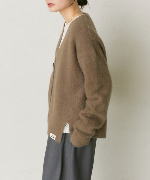 PUAL CE CIN（ピュアルセシン）の「FOXウールニットVネックカーディガン（カーディガン/ボレロ・レディース・グレー/オートミール/モカ・FREE）」の9枚目の写真
