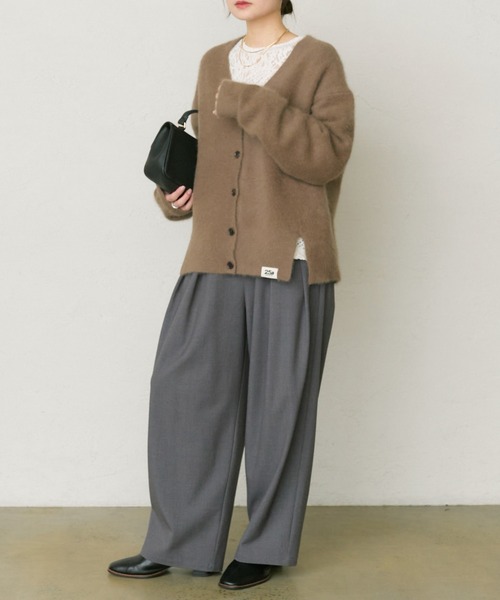 PUAL CE CIN（ピュアルセシン）の「FOXウールニットVネックカーディガン（カーディガン/ボレロ・レディース・グレー/オートミール/モカ・FREE）」の11枚目の写真