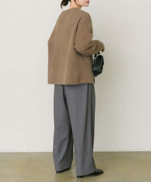 PUAL CE CIN（ピュアルセシン）の「FOXウールニットVネックカーディガン（カーディガン/ボレロ・レディース・グレー/オートミール/モカ・FREE）」の12枚目の写真