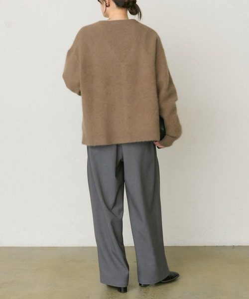 PUAL CE CIN（ピュアルセシン）の「FOXウールニットVネックカーディガン（カーディガン/ボレロ・レディース・グレー/オートミール/モカ・FREE）」の13枚目の写真