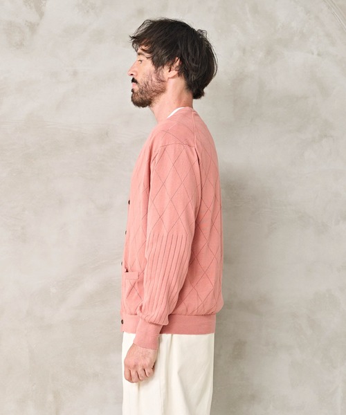 Kelen(ケレン)の「「KELEN MENS / ケレン メンズ」OPENWORK KNIT CARDIGAN(ニット/セーター・メンズ・グリーン/ピンク/キャメル・42/40)」の5枚目の写真