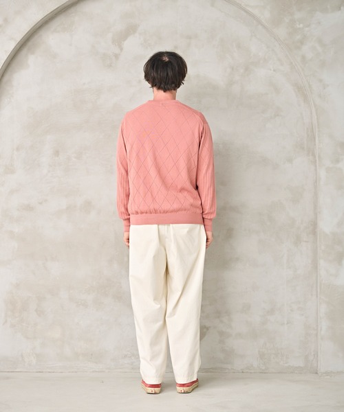 Kelen(ケレン)の「「KELEN MENS / ケレン メンズ」OPENWORK KNIT CARDIGAN(ニット/セーター・メンズ・グリーン/ピンク/キャメル・42/40)」の8枚目の写真