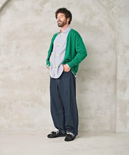 Kelen(ケレン)の「「KELEN MENS / ケレン メンズ」OPENWORK KNIT CARDIGAN(ニット/セーター・メンズ・グリーン/ピンク/キャメル・42/40)」の9枚目の写真