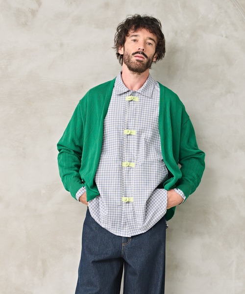 Kelen(ケレン)の「「KELEN MENS / ケレン メンズ」OPENWORK KNIT CARDIGAN(ニット/セーター・メンズ・グリーン/ピンク/キャメル・42/40)」の10枚目の写真