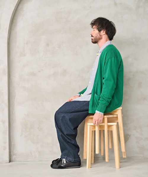 Kelen(ケレン)の「「KELEN MENS / ケレン メンズ」OPENWORK KNIT CARDIGAN(ニット/セーター・メンズ・グリーン/ピンク/キャメル・42/40)」の11枚目の写真
