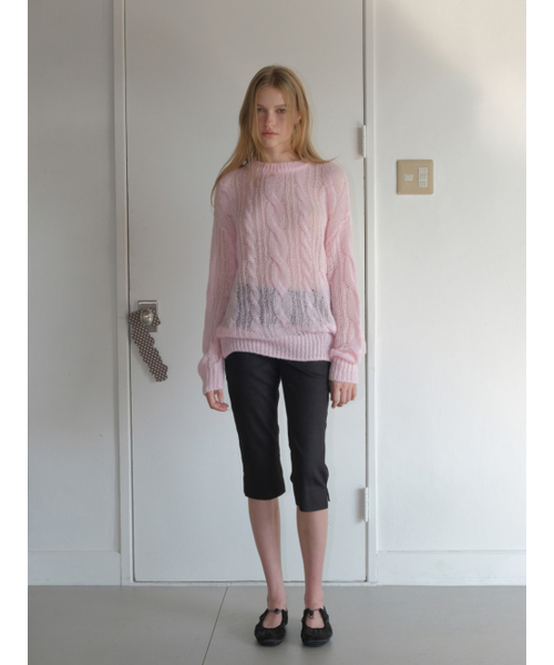 ETMON（エトモン）の「Hairy Cable Pullover Knit, Light Pink（ニット/セーター・レディース・その他・F）」の3枚目の写真