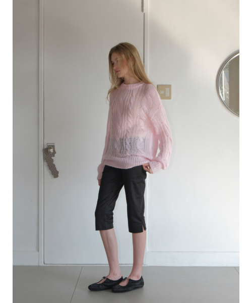 ETMON（エトモン）の「Hairy Cable Pullover Knit, Light Pink（ニット/セーター・レディース・その他・F）」の4枚目の写真