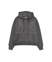 OAFISH（オアフィッシュ）の「LINEWORK HOODIE ZIP UP, CHARCOAL（パーカー）」