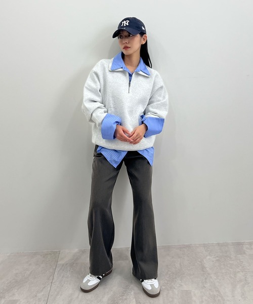 Futier land(フューティアランド)の「ウールライクツータックワイドパンツ(スラックス・レディース・ブラック/グレー/ブラウン・SMALL/MEDIUM/LARGE)」の18枚目の写真