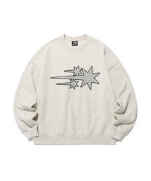 3STAR LOGO APPLIQUE SWEATSHIRTS_OATMEAL(NG2EFUM444A)